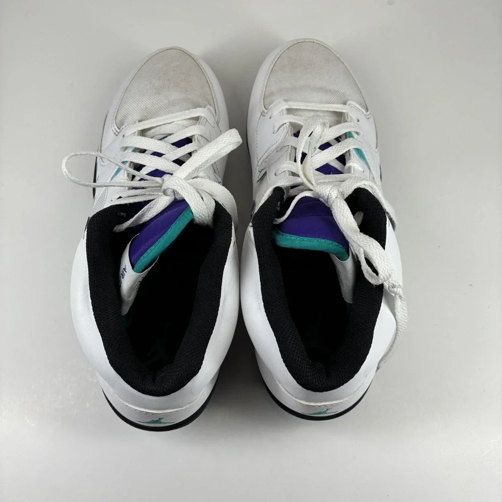 Jordan Brand Stadium 90 Low TD Men's 10.5 White Grape Football Cleats HQ0210-105